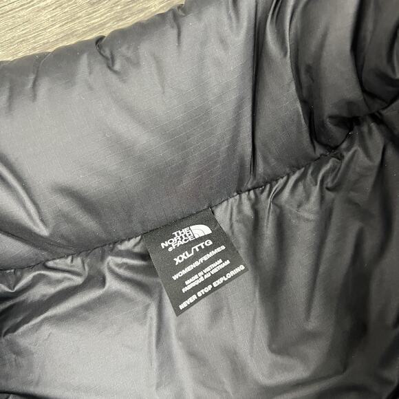 The North Face Jacket Size 2XL Womens Reversible Nuptse 92 Denim Blue Black $380 - Picture 4 of 12